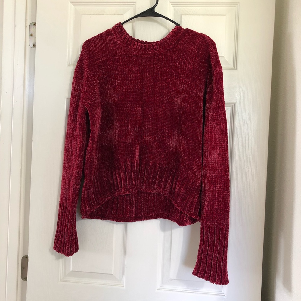 Red Cropped Sweater